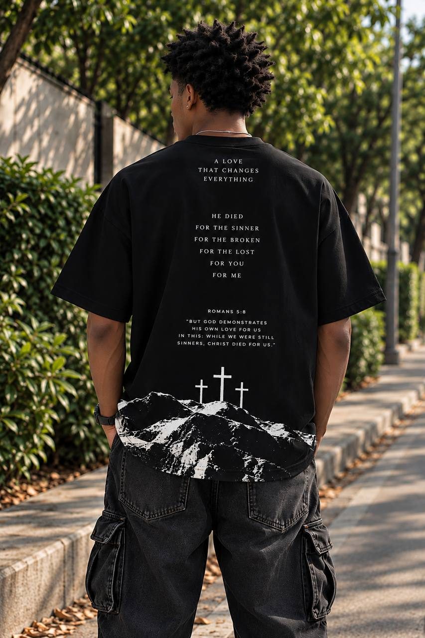 Back of the black It Was For You tee